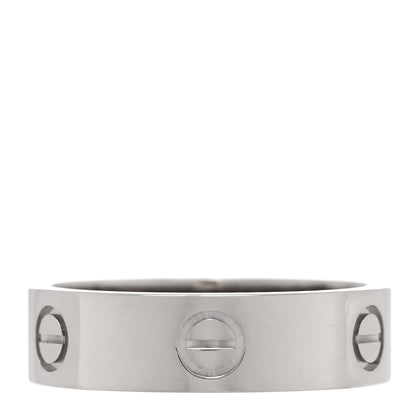 Cartier 18K White Gold 5.5mm LOVE Ring 61 9.5 1 of 4