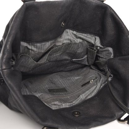 Chanel Washed Calfskin Drawstring Tote Black 5 of 11