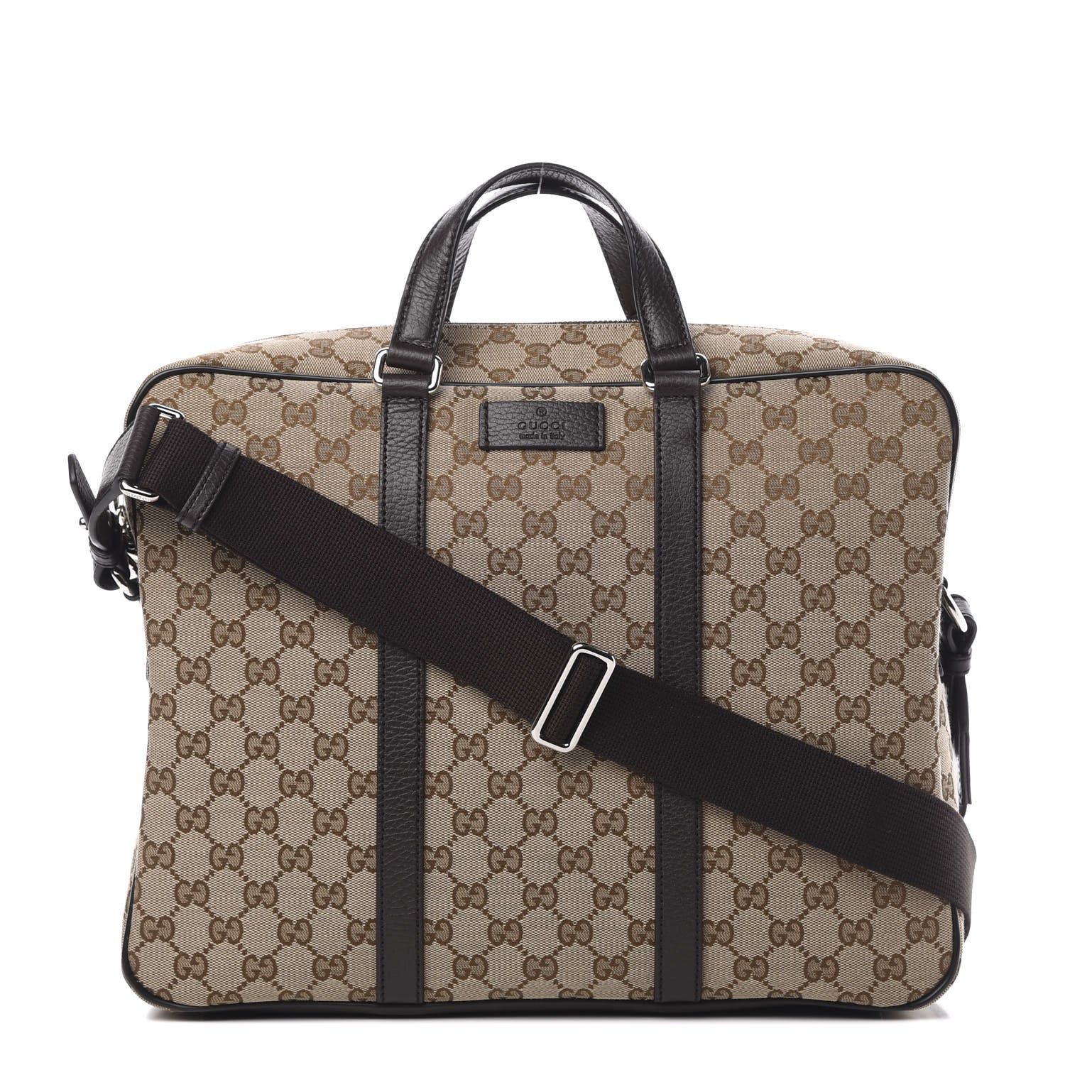 Gucci Monogram Briefcase Dark Brown 1 of 11