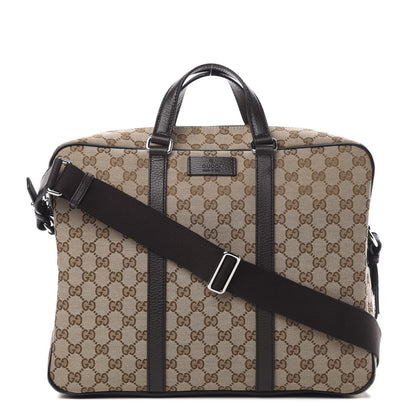 Gucci Monogram Briefcase Dark Brown 1 of 11