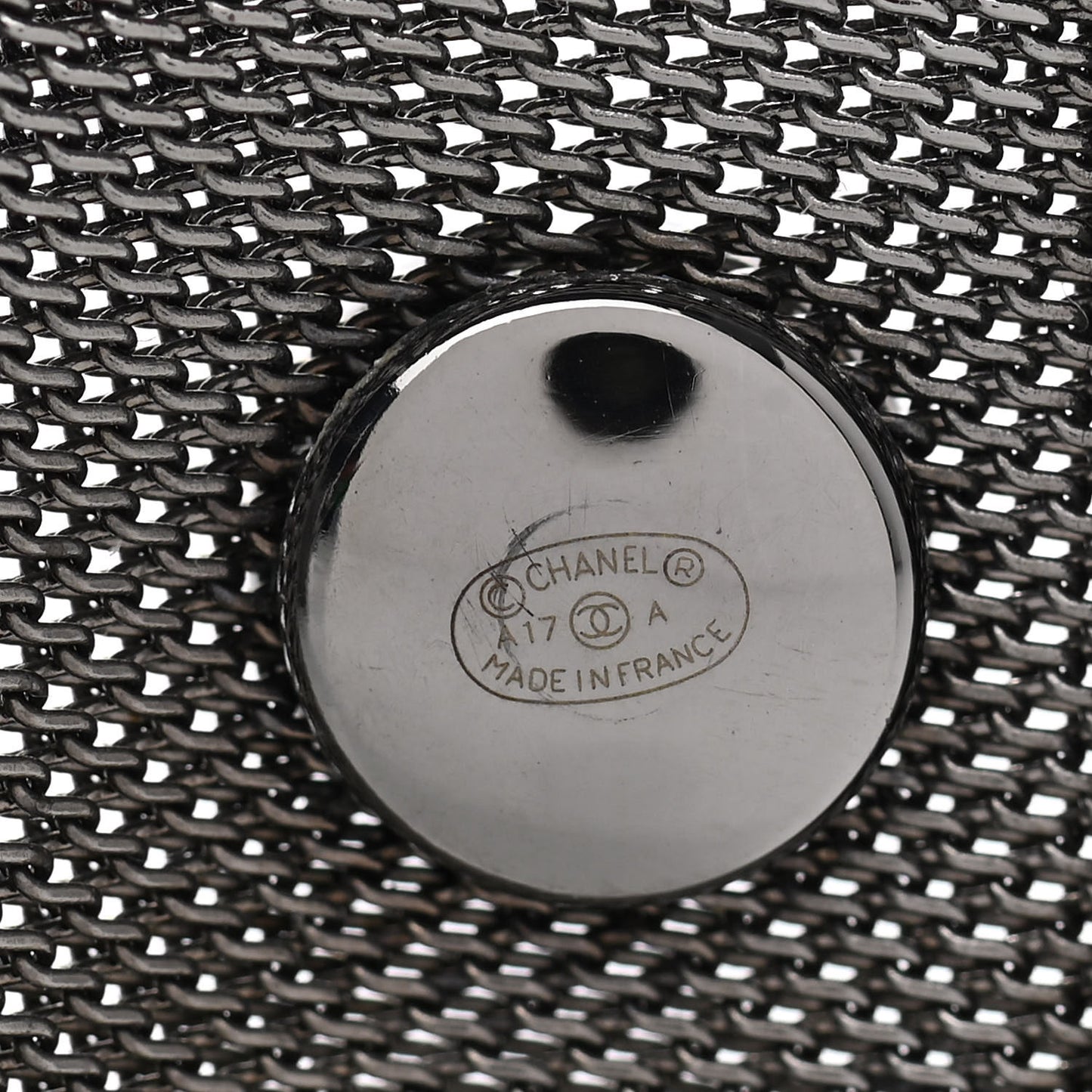 Metal Mesh CC Bracelet M Ruthenium