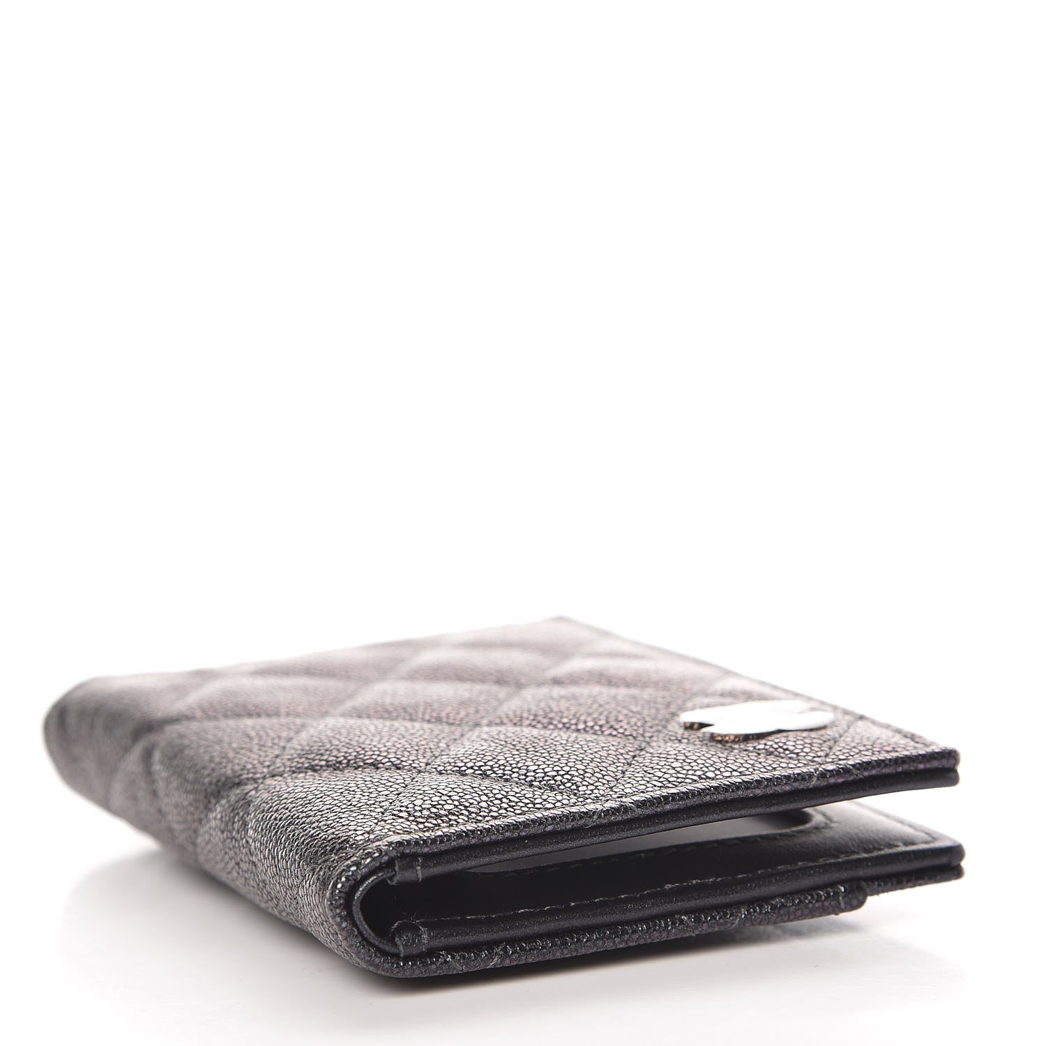 Chanel Iridescent Caviar Quilted Card Holder Wallet Black 4 of 8