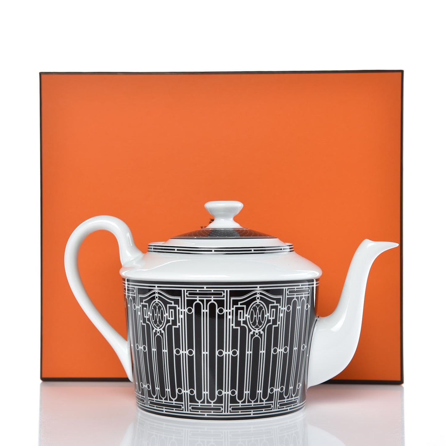 Porcelain H Deco Coffee/Tea Pot
