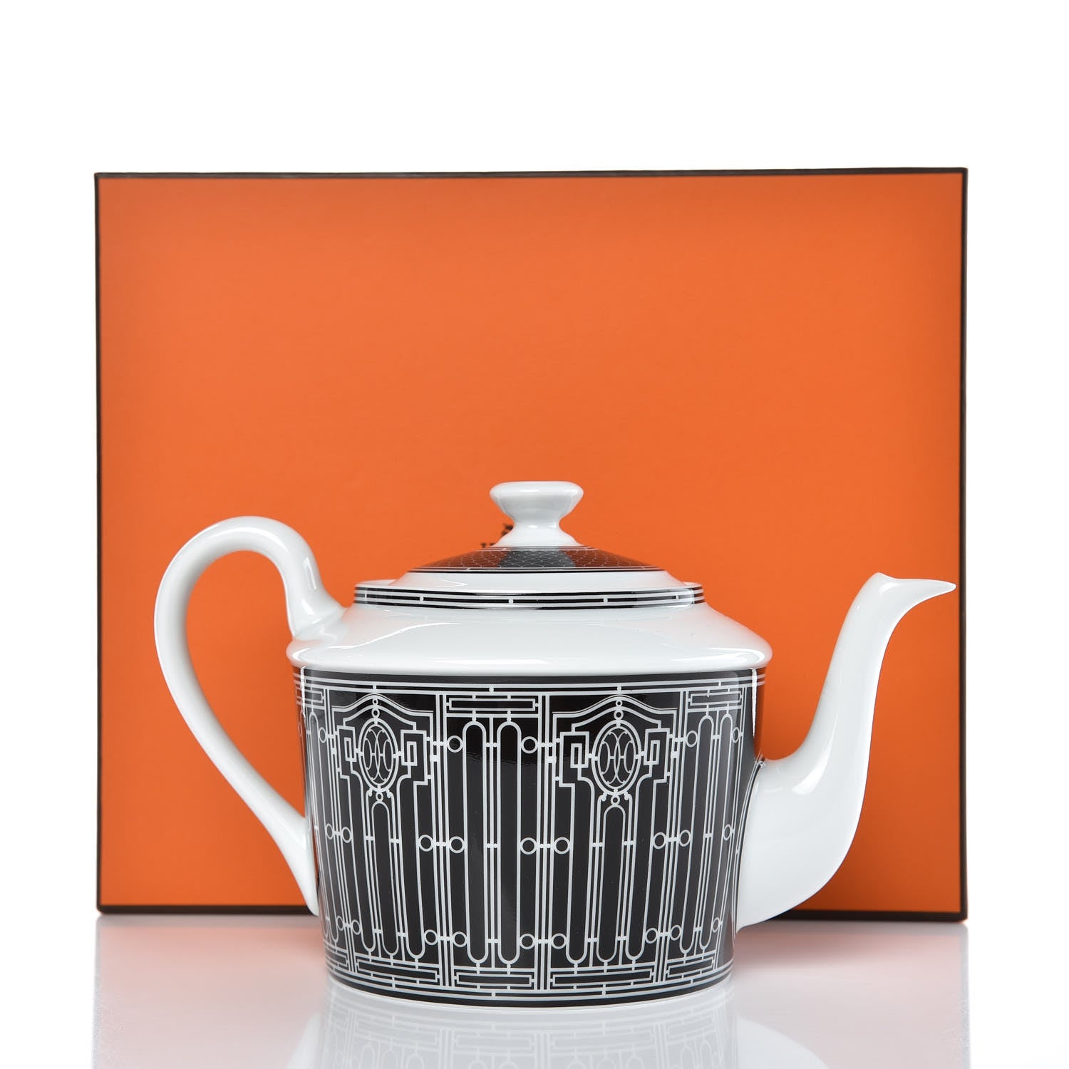 Hermes Porcelain H Deco Coffee/Tea Pot 6 of 6