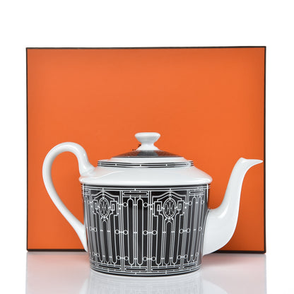 Hermes Porcelain H Deco Coffee/Tea Pot 6 of 6