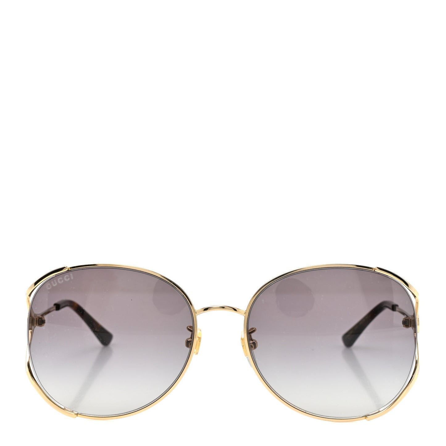 Oversized Round Frame GG0650S Sunglasses Gold