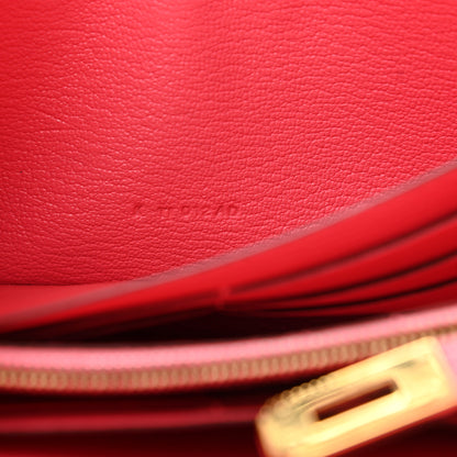 Hermes Chevre Mysore Kelly Longue Wallet Rose Lipstick 6 of 11