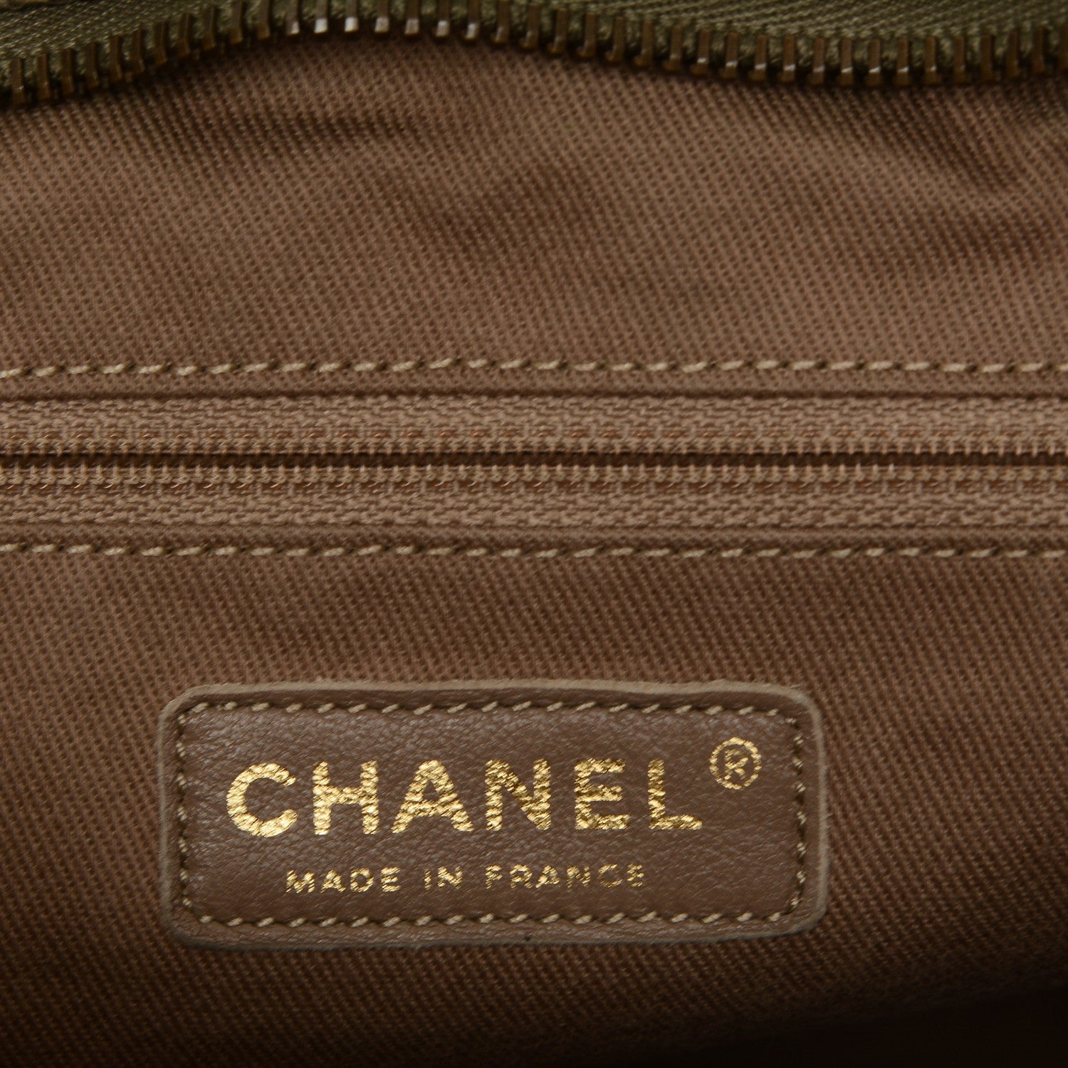 Chanel Crumpled Grained Calfskin Large Coco Pleats Tote Khaki 6 of 8
