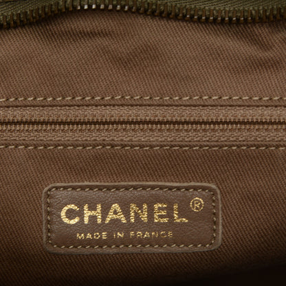 Chanel Crumpled Grained Calfskin Large Coco Pleats Tote Khaki 6 of 8