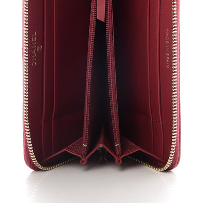 Chanel Goatskin Quilted Medium 19 Zipped Wallet Dark Pink 5 of 9