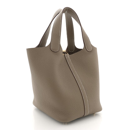 Hermes Taurillon Clemence Picotin Lock 18 PM Etoupe 3 of 11
