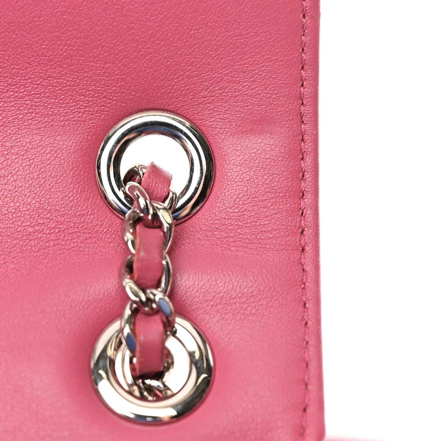 Patent Quilted Small Coco Shine Flap Pink
