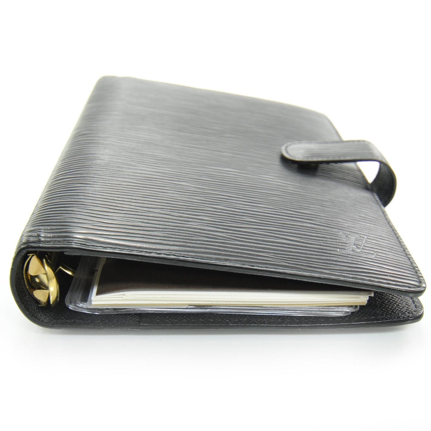 Epi Medium Ring Agenda Cover Black