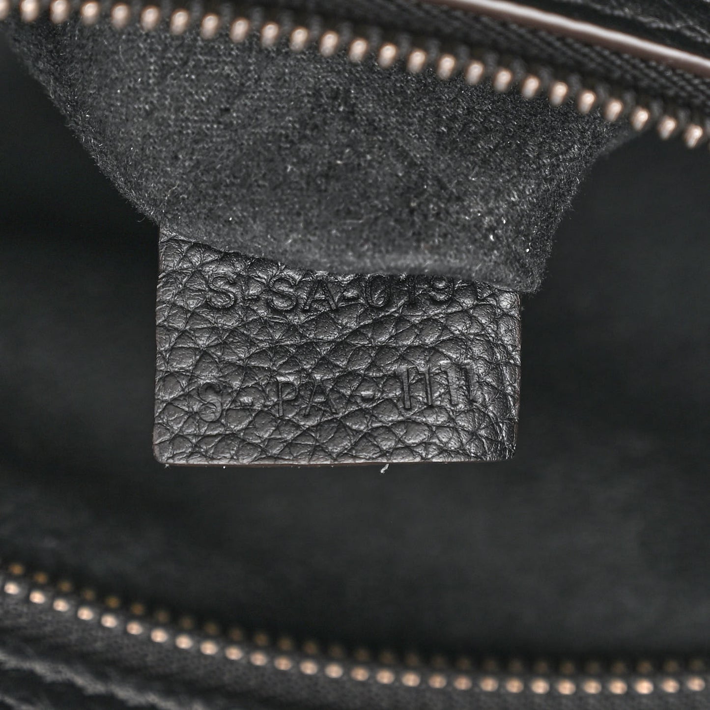 Drummed Calfskin Mini Luggage Black