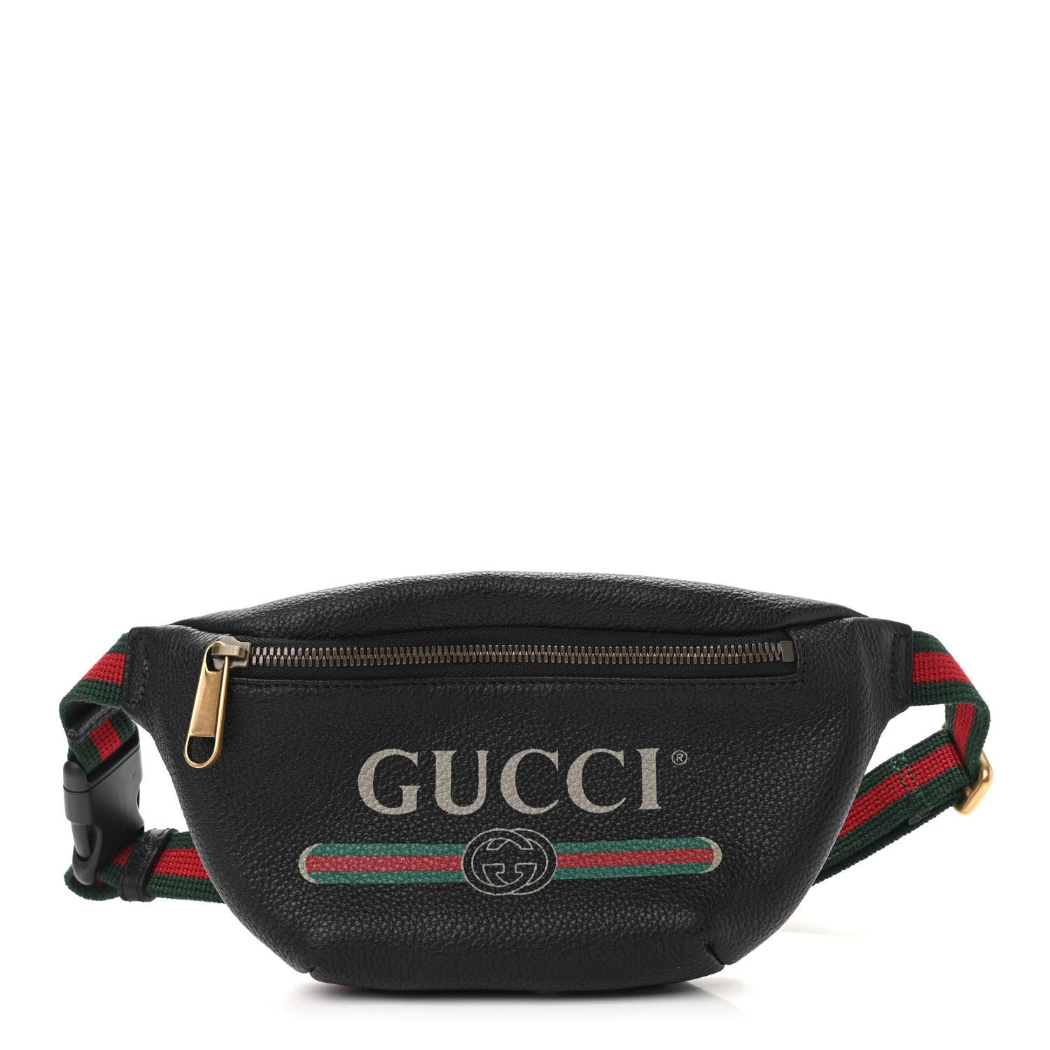 Gucci Grained Calfskin Small Logo Belt Bag Black 1 of 9