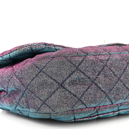 Chanel Iridescent Glitter Fabric Jumbo Single Flap Multicolor 9 of 11