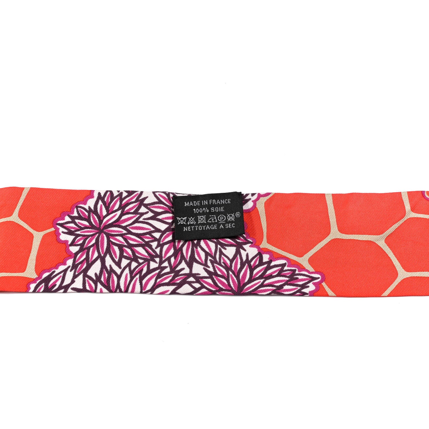 Hermes Silk The Three Graces Twilly Vermillion Fuchsia 2 of 4