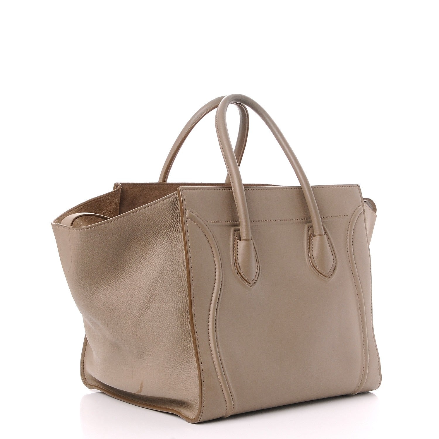 Celine Supple Calfskin Medium Phantom Luggage Beige 3 of 16