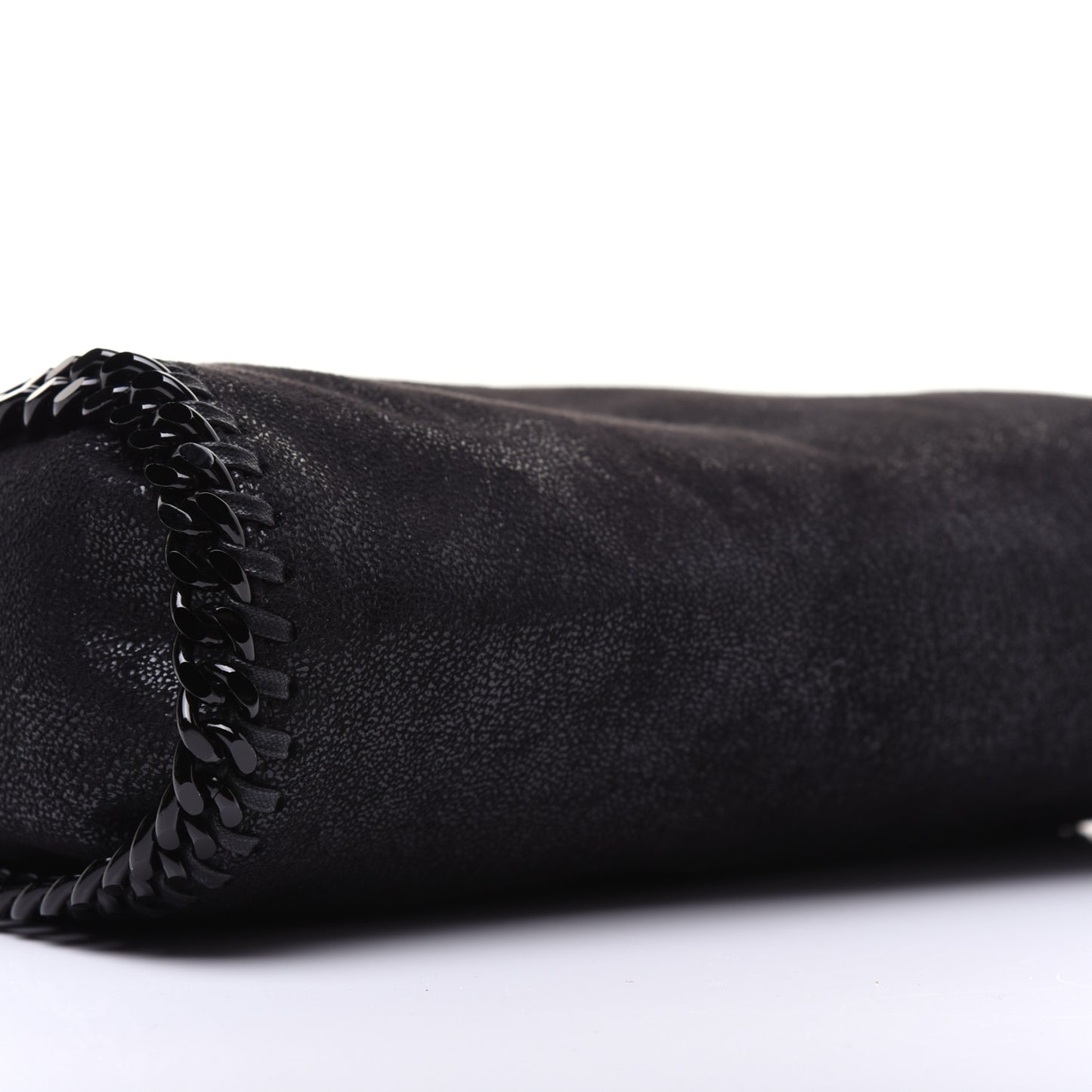 Shaggy Deer Mini Falabella Fold Over Tote Black