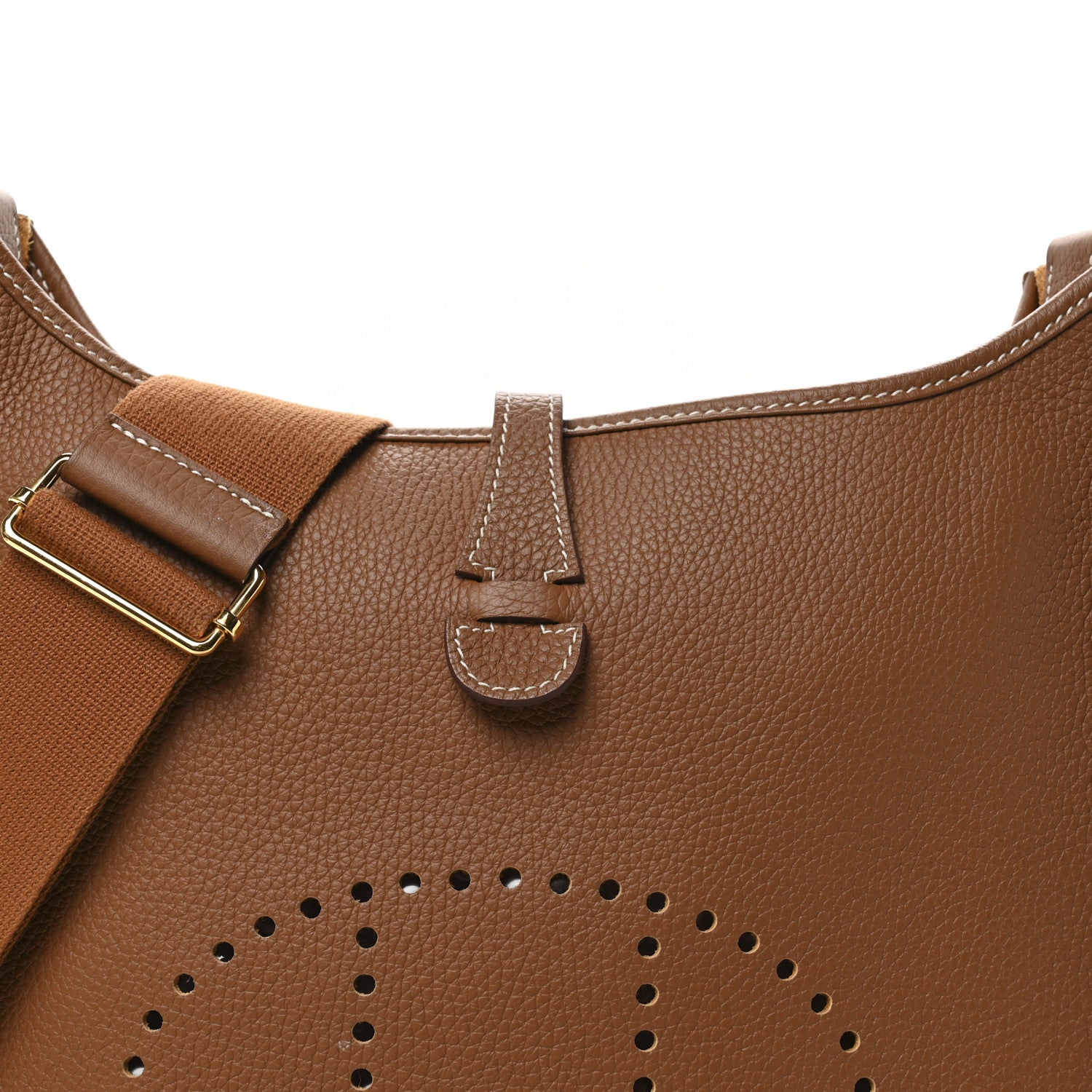 Hermes Taurillon Clemence Evelyne III PM Gold 8 of 10