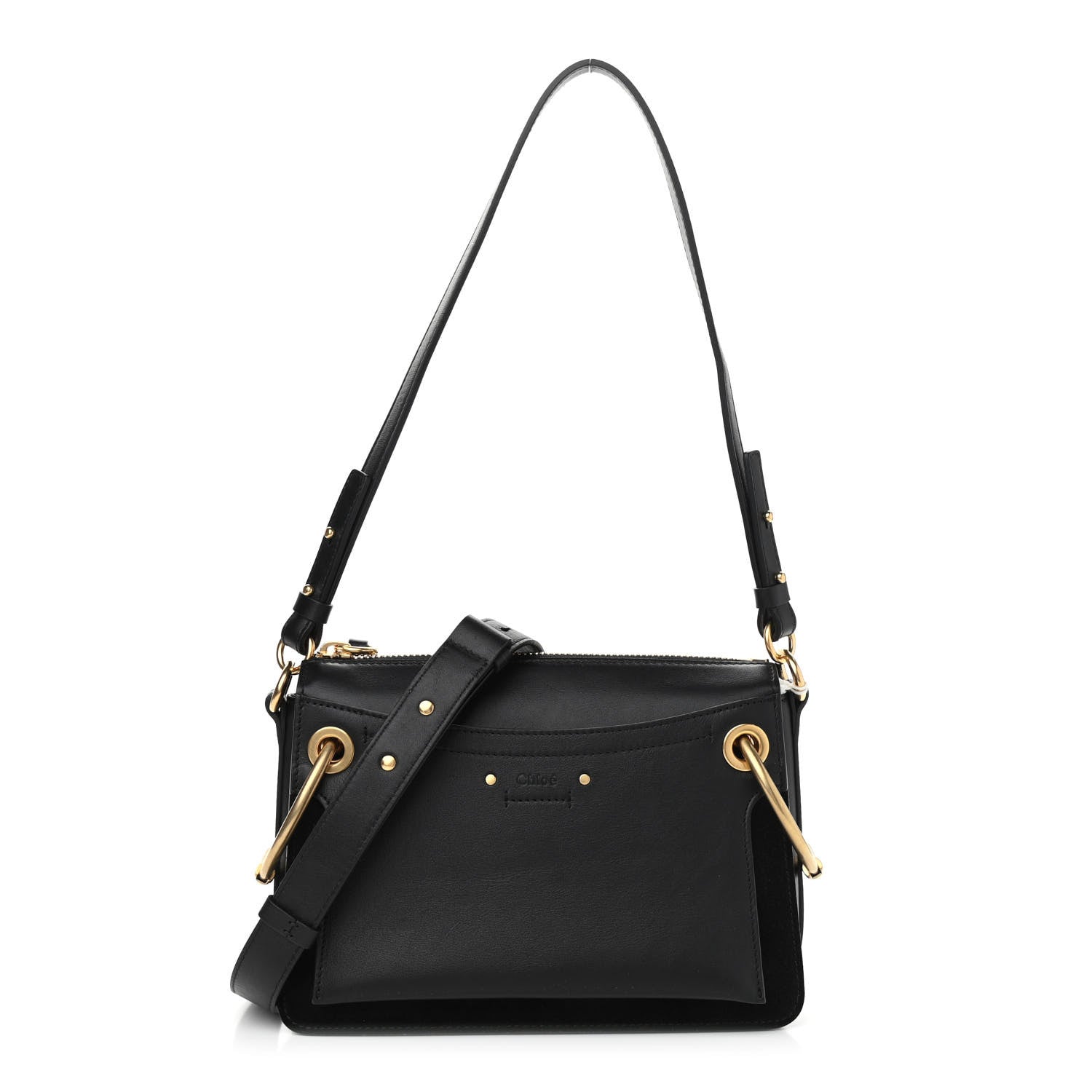 Chloe Calfskin Suede Small Roy Bag Black 1 of 10