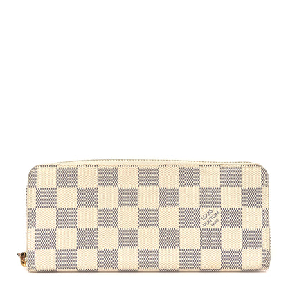 Louis Vuitton Damier Azur Clemence Wallet Rose Ballerine 1 of 7