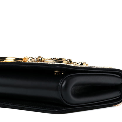Dolce & Gabbana Brocade DG Girls Shoulder Bag Gold Black 8 of 10