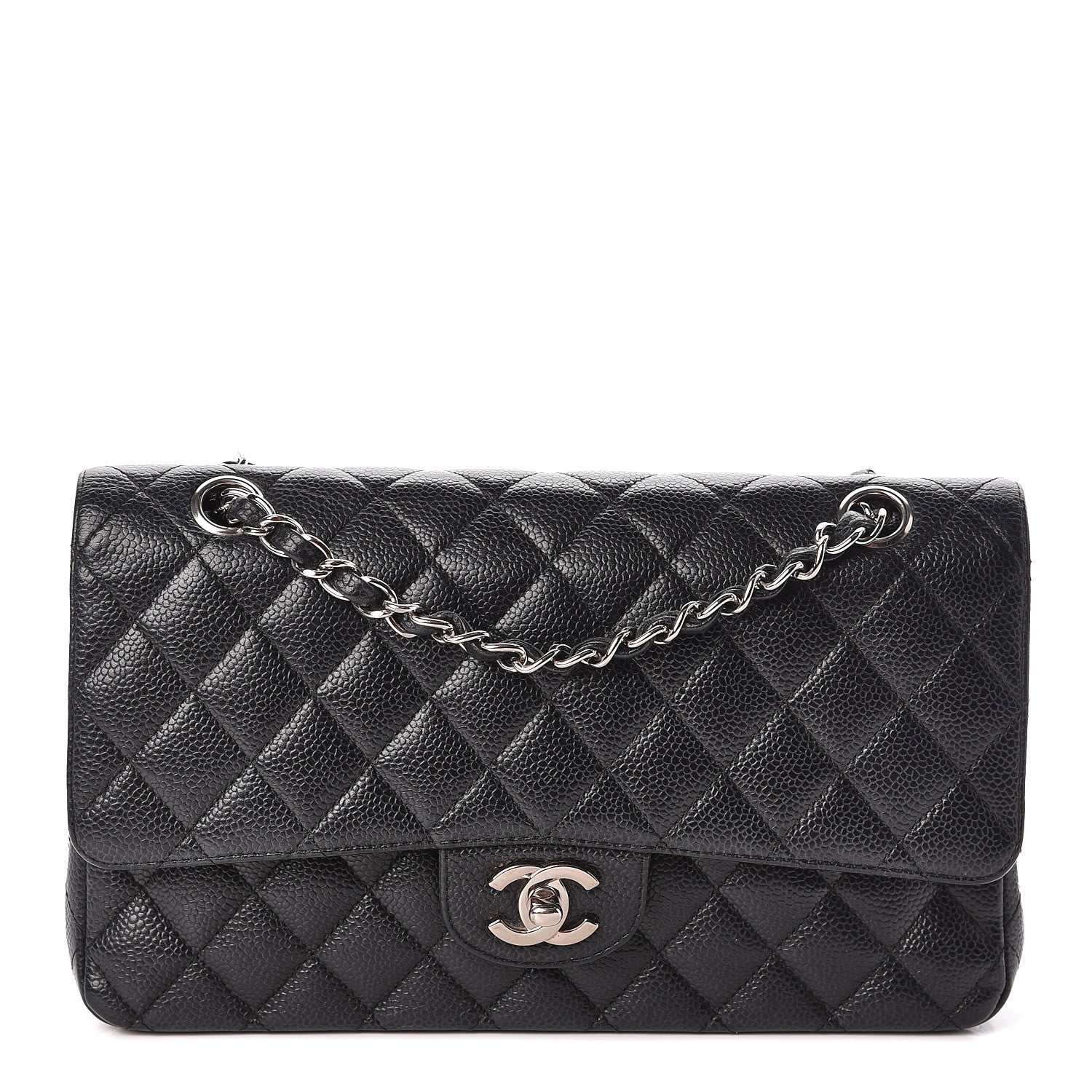 Chanel Caviar Quilted Medium Double Flap Black 1 of 12