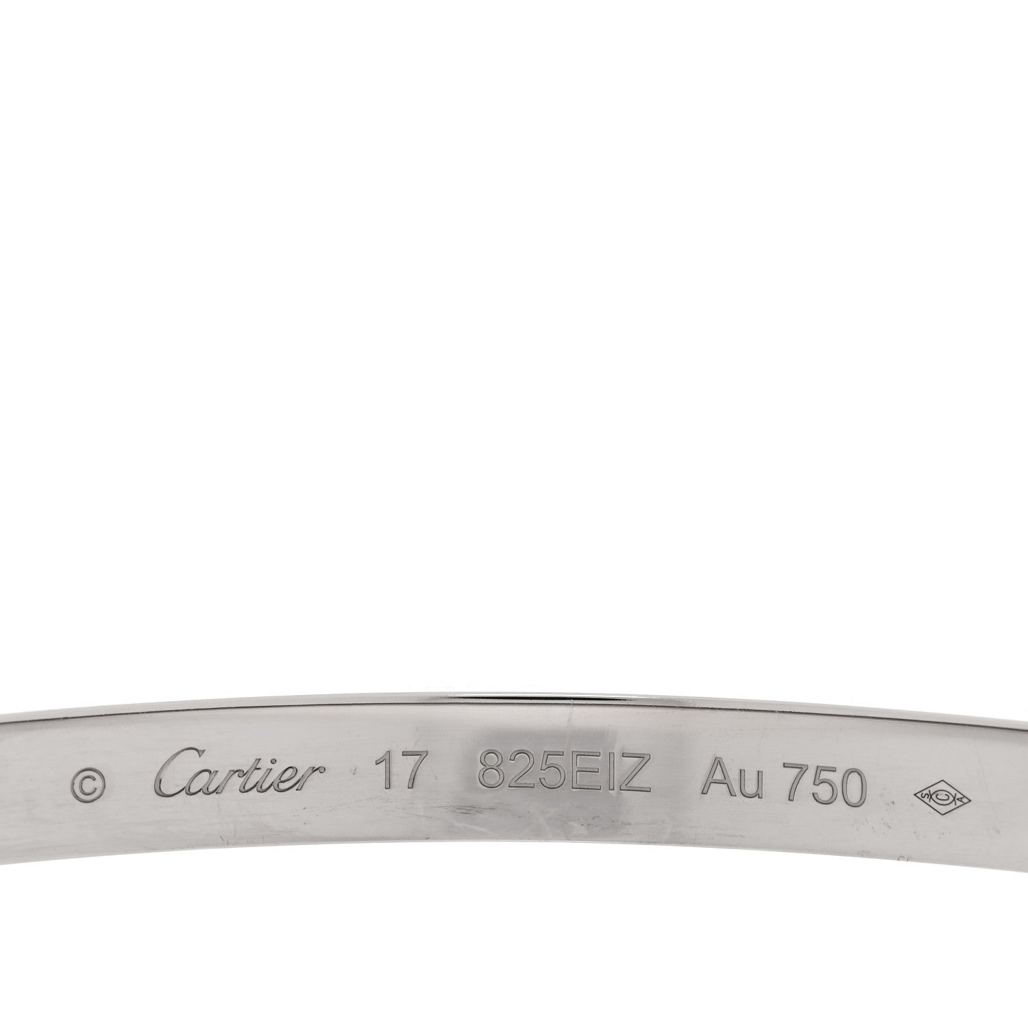 Cartier 18K White Gold Medium LOVE Bracelet 17 4 of 7