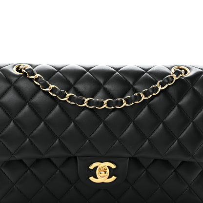 Chanel Lambskin Quilted Medium Double Flap Black 8 of 10
