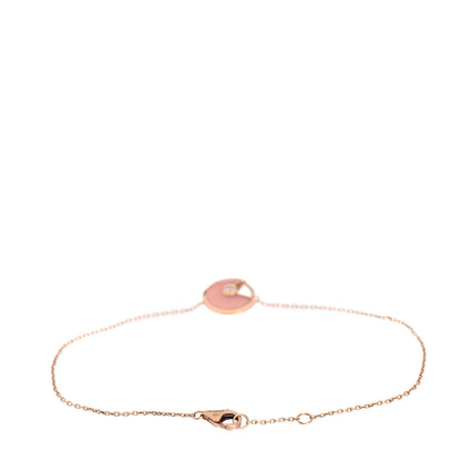 Cartier 18K Pink Gold Diamond Pink Opal Amulette de Cartier Bracelet 3 of 4