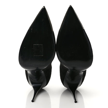 Saint Laurent Suede Metal Tip Zoe 105 Pumps 38.5 Black 5 of 8
