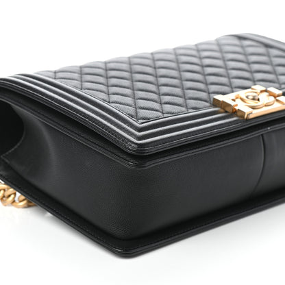 Chanel Caviar Quilted New Medium Boy Flap Black 9 of 10