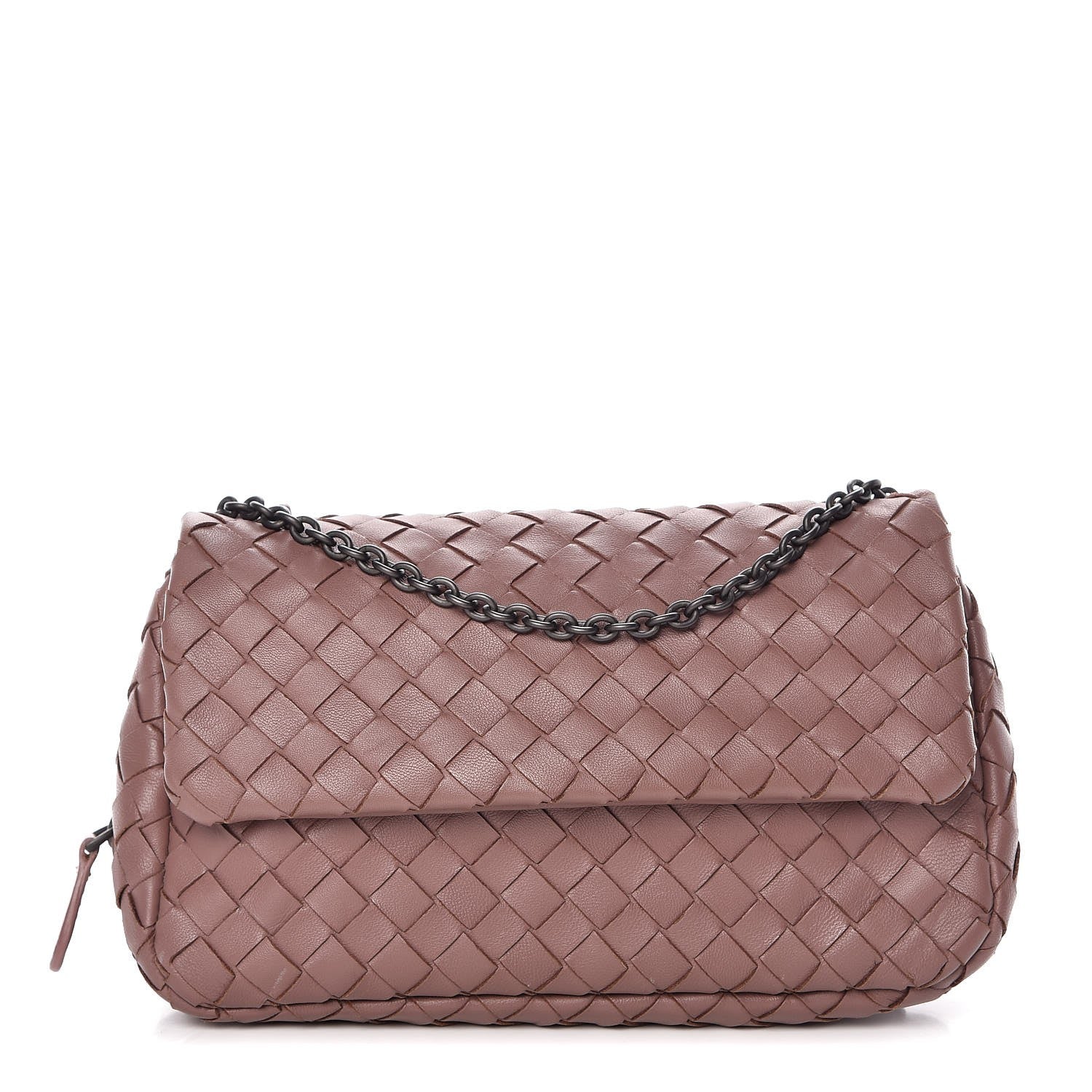 Bottega Veneta Nappa Intrecciato Small Chain Crossbody Dusty Rose 1 of 13