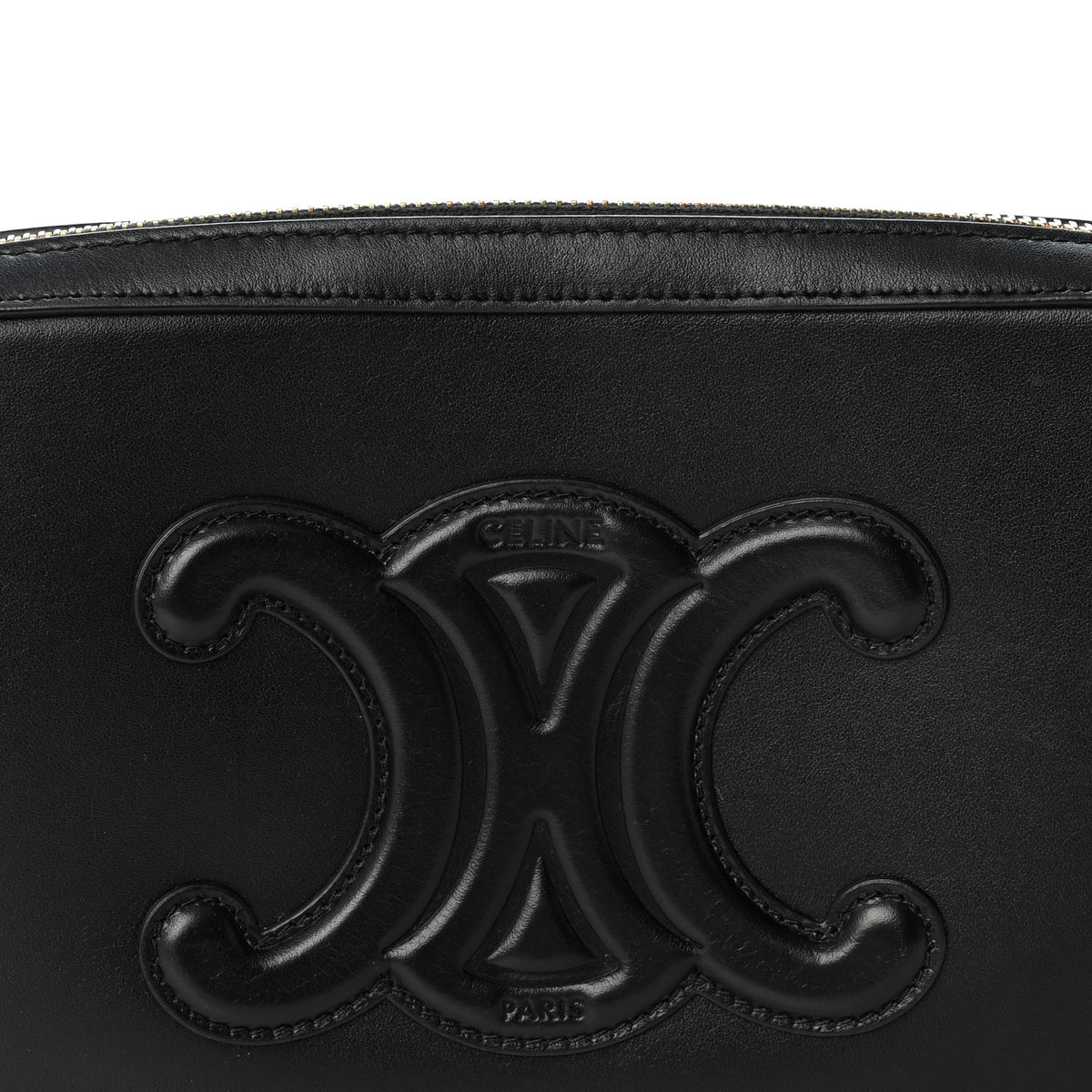 Smooth Calfskin Cuir Triomphe Camera Shoulder Bag Black