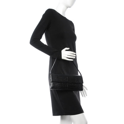 Nancy Gonzalez Crocodile Gotham Clutch Black 2 of 7