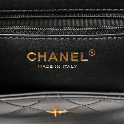 Chanel Shiny Aged Calfskin Quilted Nano Kelly Shopper Black 6 of 11