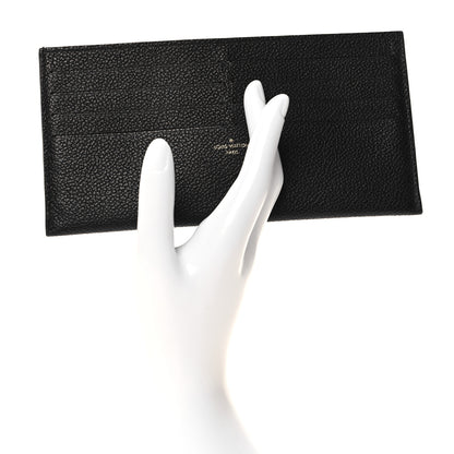 Louis Vuitton Calfskin Felicie Chain Wallet Card Holder Insert Black 2 of 6
