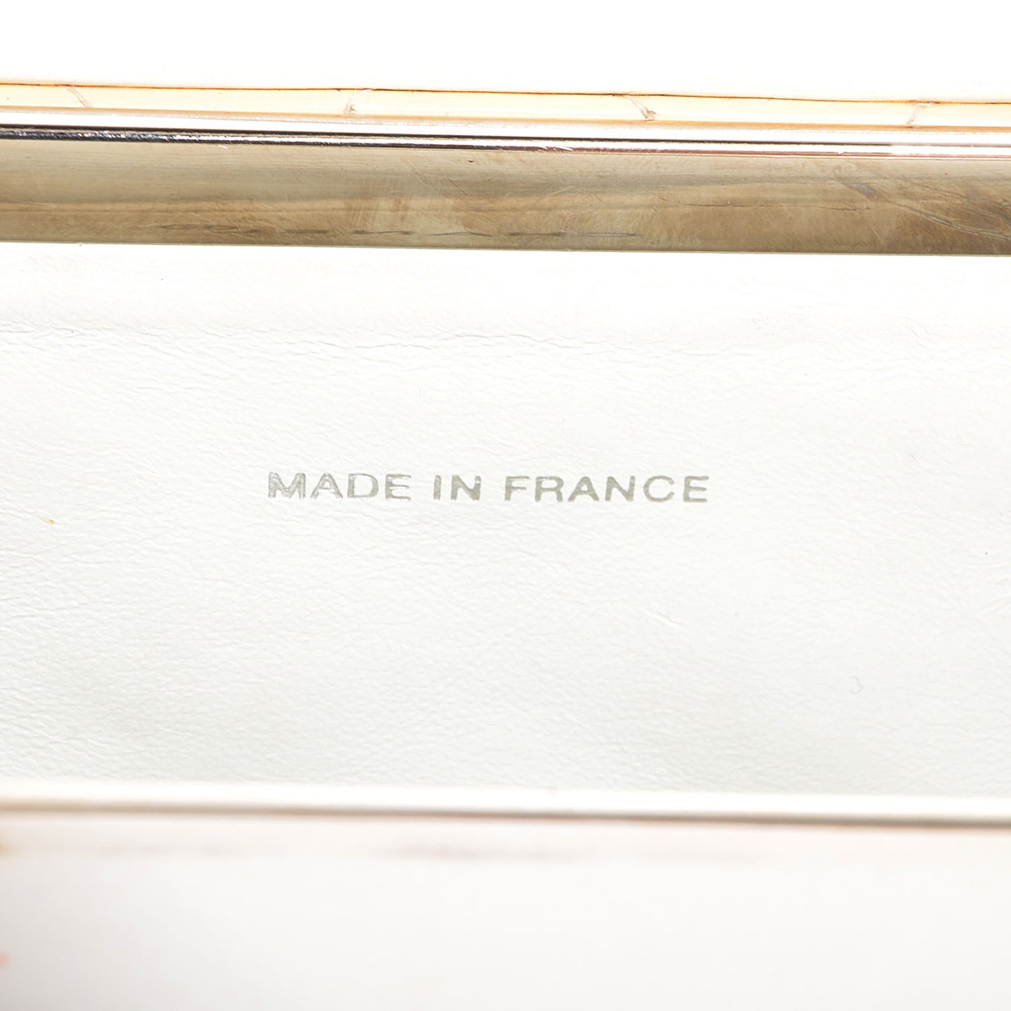 Patent Quilted Box Bag Beige