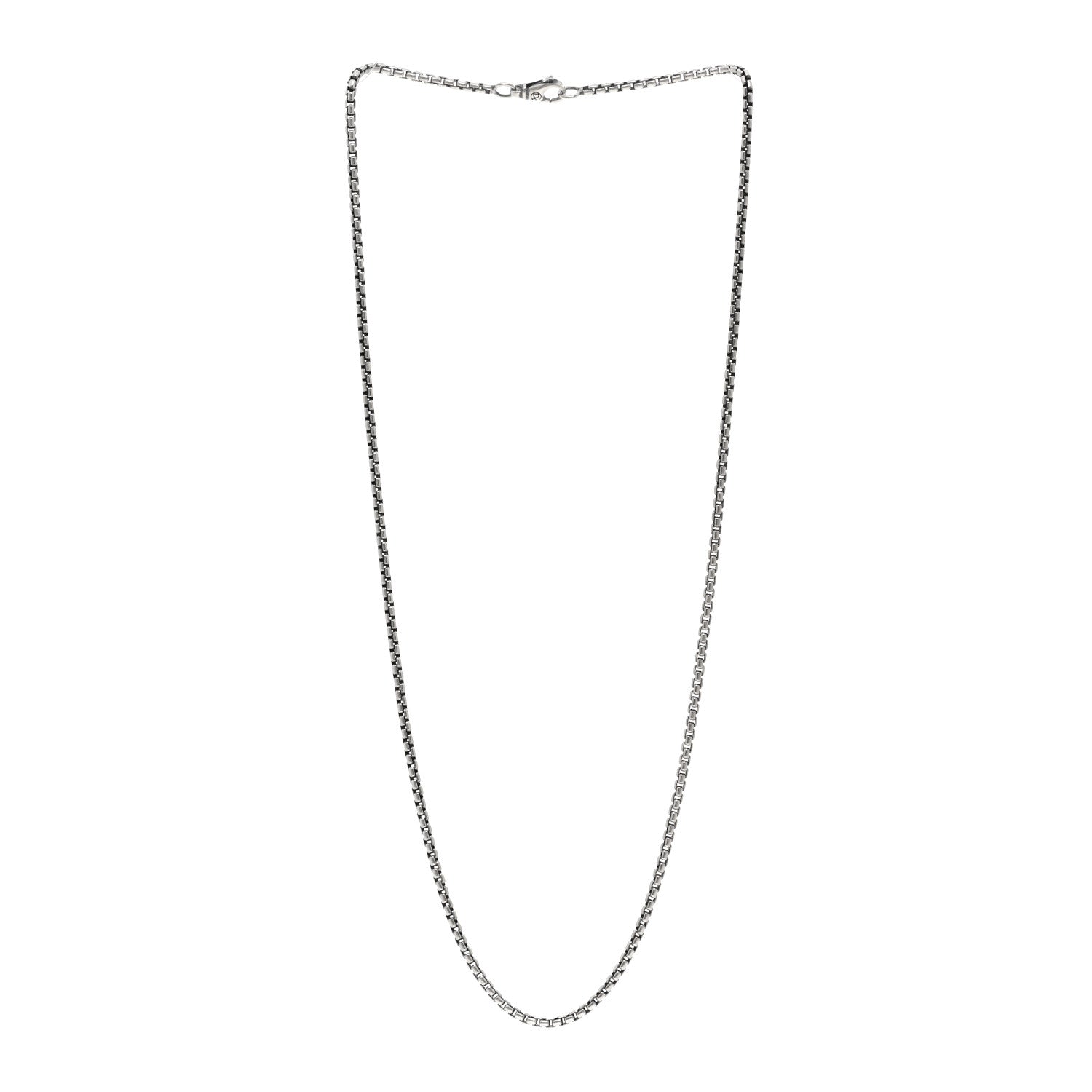 David Yurman Sterling Silver 2.7mm Small Box Chain Necklace 22" 3 of 5