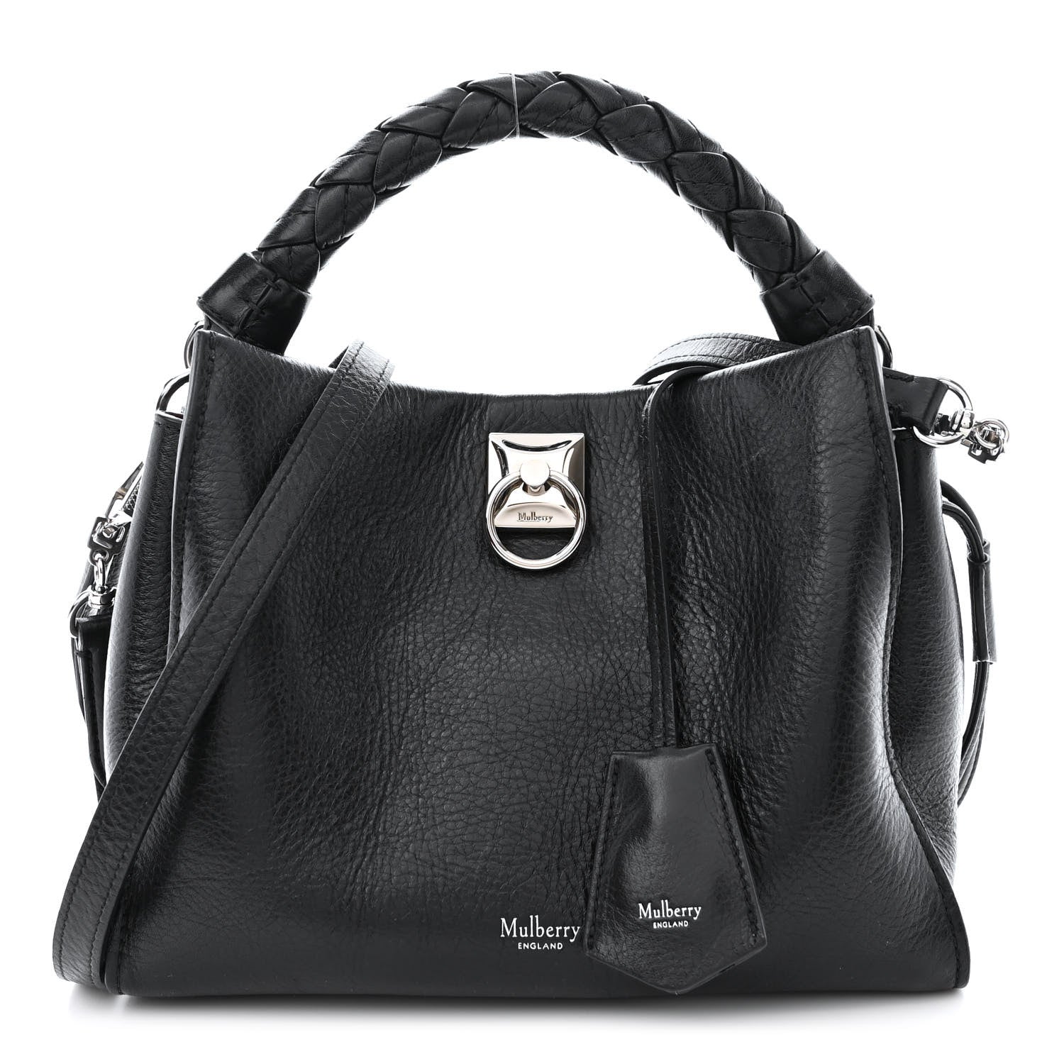 Mulberry Shiny Calfskin Small Iris Tote Black 1 of 13