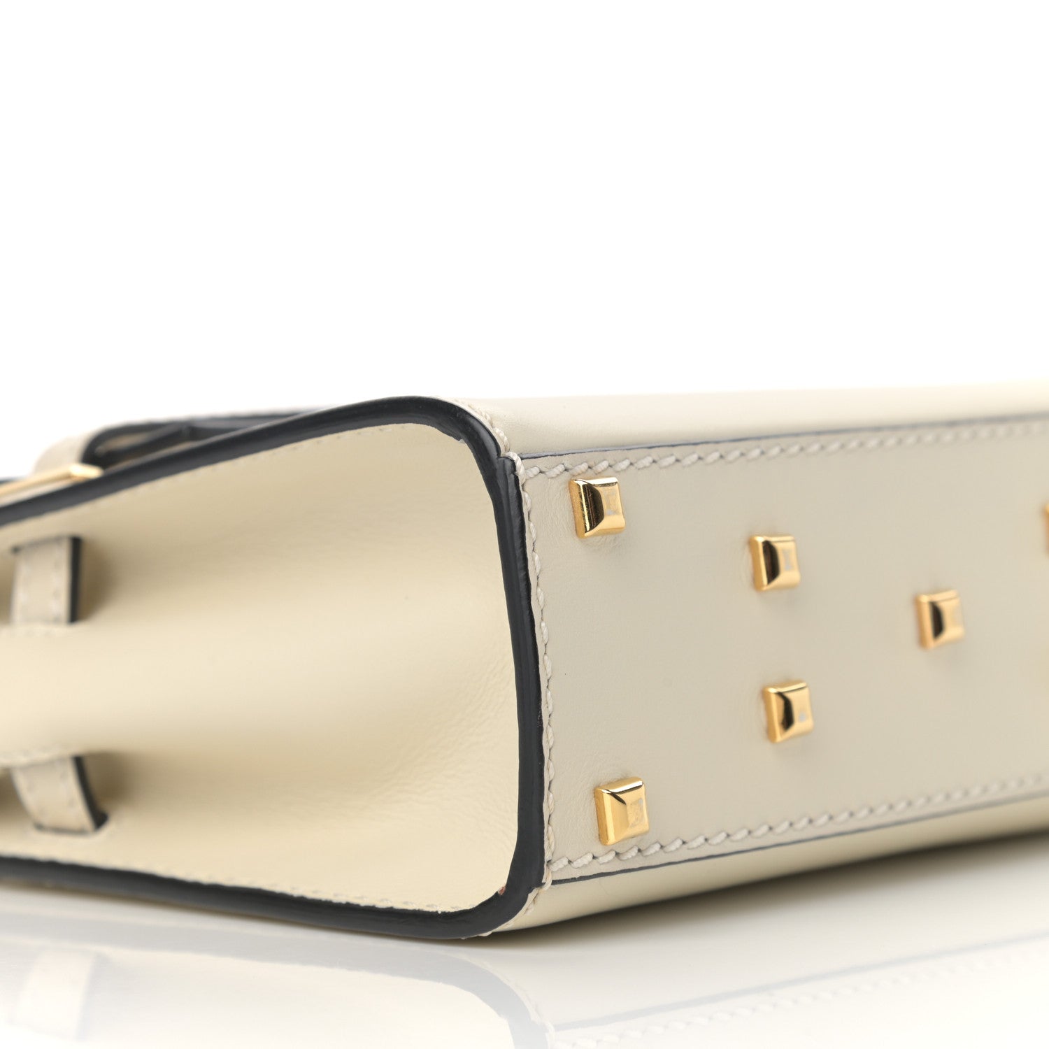 Valentino Garavani Vitello Micro My Rockstud Frame Bag Light Ivory 8 of 9