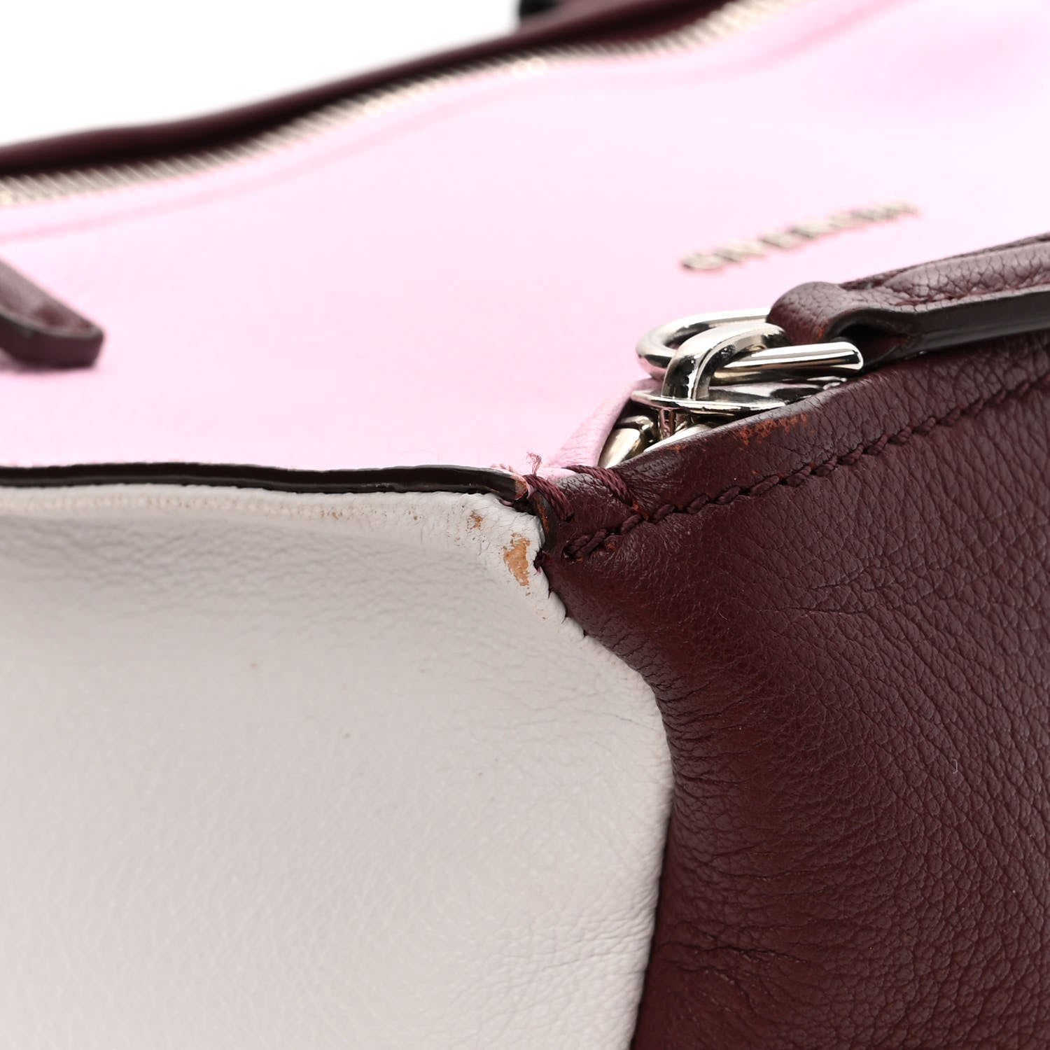 Givenchy Sugar Goatskin Small Pandora Burgundy Pink White 12 of 14