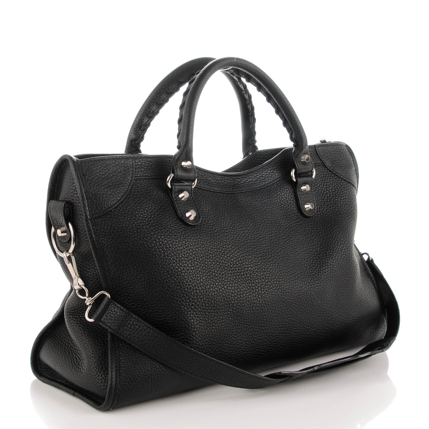 Balenciaga Grained Lambskin Classic Silver Hardware City Black 3 of 7