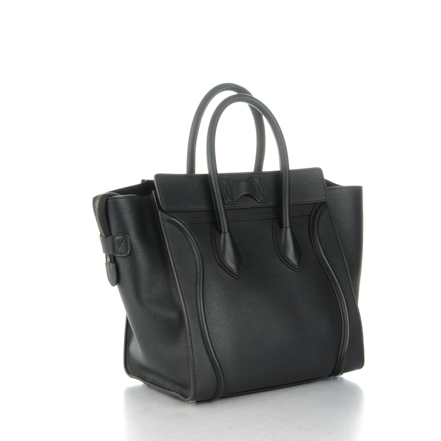 Celine Drummed Calfskin Mini Luggage Black 3 of 8