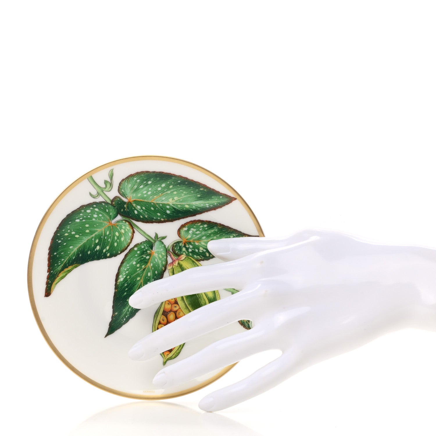 Hermes Porcelain Passifolia Bread and Butter Plate Set of 2 2 of 6