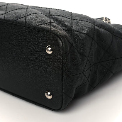 Chanel Grained Calfskin Quilted Small Daily Shopping Tote Black 9 of 9