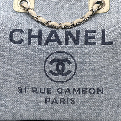 Chanel Canvas Medium Deauville Tote Denim Blue 7 of 10