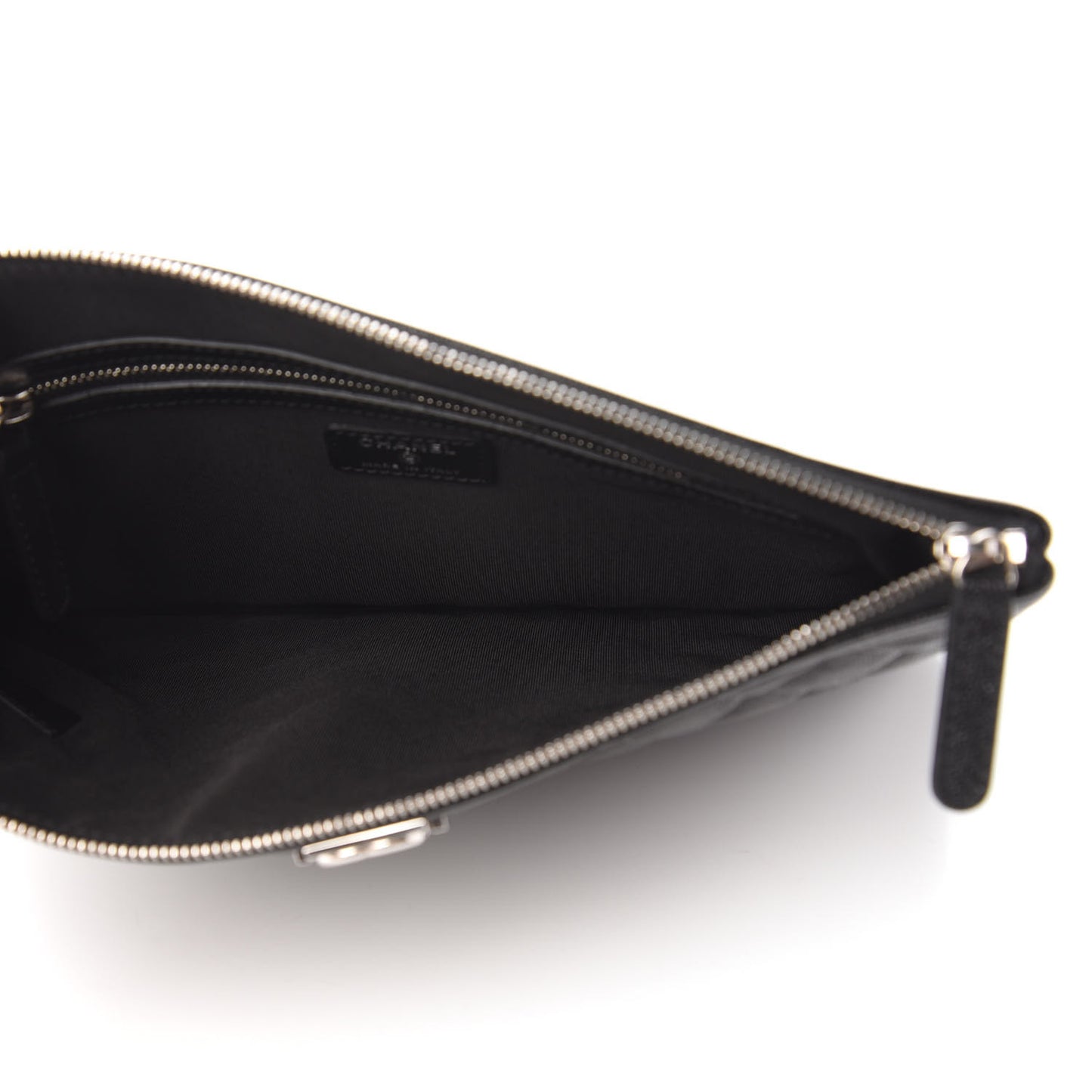 Caviar Quilted Medium Boy Cosmetic Case Black