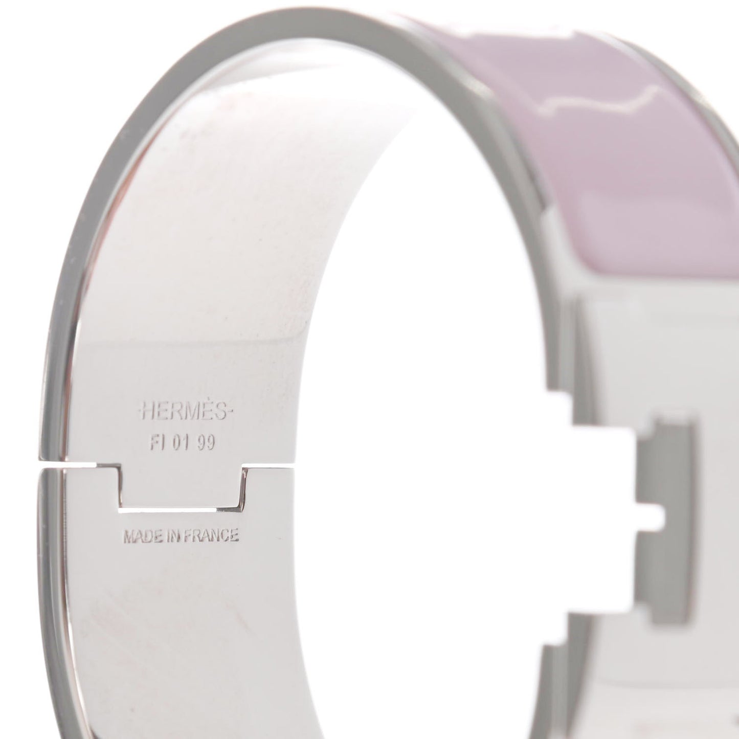 Enamel Wide Clic Clac H Bracelet PM Rose Dragee